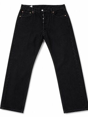 Levi's 501 Original Fit Black Button Fly Jeans Men's 35x30